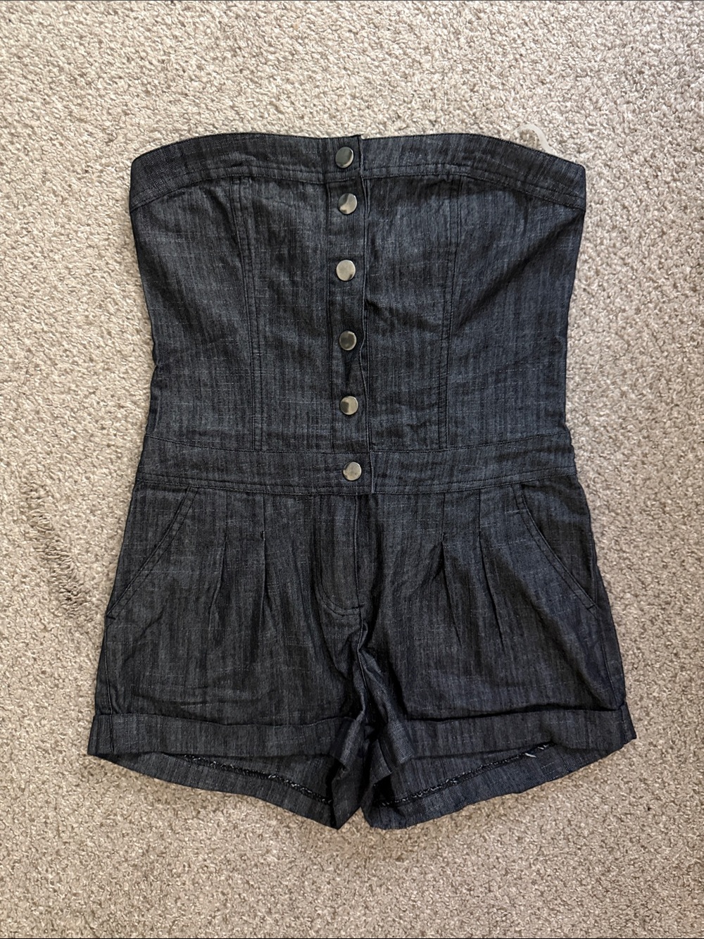 Forever 21 dark denim romper
